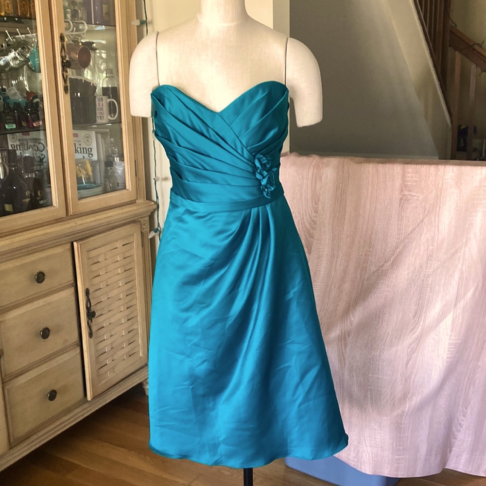 Eden Maids bridesmaid dress, teal green, Sz 10